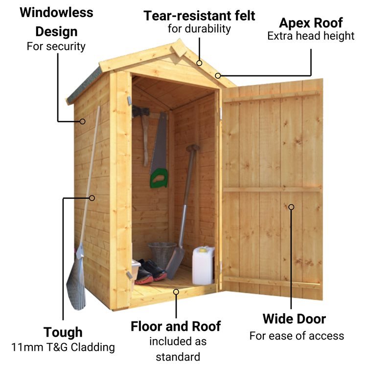 BillyOh Master Tall Store Tongue and Groove Shed Design Info
